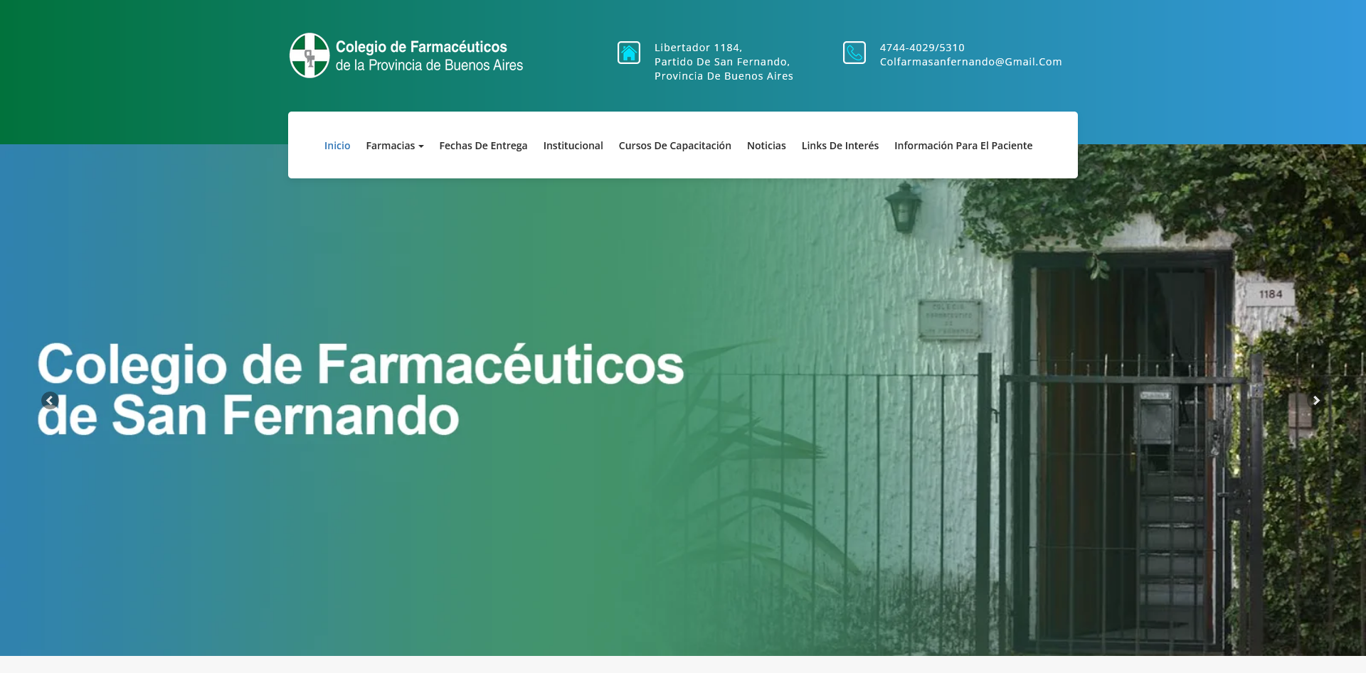 Proyecto Colegio de Farmacéuticos de San Fernando
